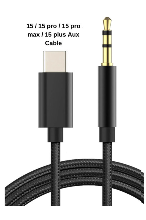 Iphone 16 16 Pro 16 Pro Max 16 Plus 15 15 Pro 15 Pro Max 15 Plus Aux Kablo Type C Örgü Hasır Kablo