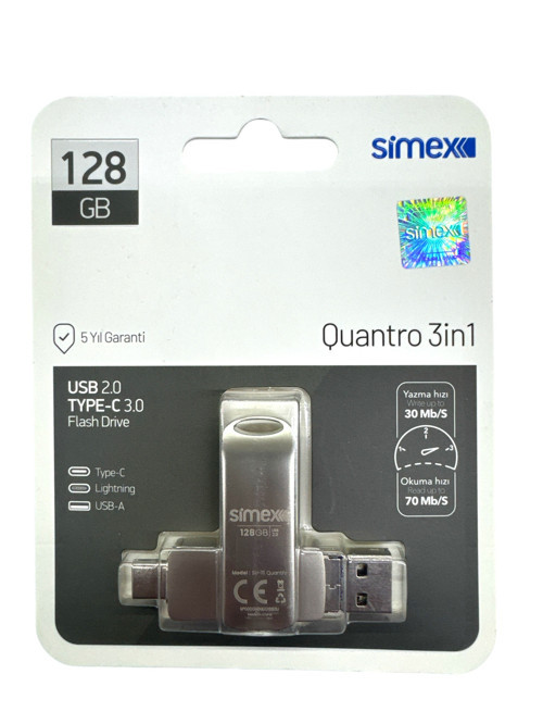 İphone Uyumlu Flash Bellek İos Apple Uyumlu 128 Gb Otg Usb Type C Flash Bellek Disk Pc Uyumlu