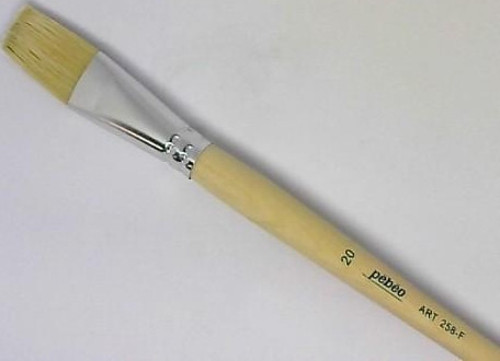 Düz Fırça Uzun Bristle Kıl Sert Kıllı Akrilik-Yağlı Boya 258F 20 (12 Li Paket)