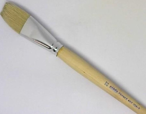 Düz Fırça Uzun Bristle Kıl Sert Kıllı Akrilik-Yağlı Boya 258F 22 (12 Li Paket)