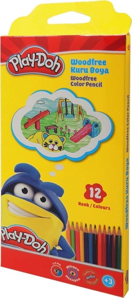 Kuru Boya Kalemi Woodfree Altıgen 12 Renk Ku029