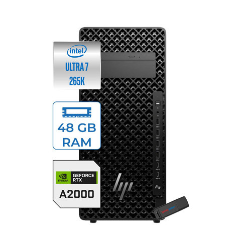 Z2 G1I Intel Core Ultra 7 265K 48GB Ddr5 4tb SSD 16GB/RTX2000 Ada Windows 11 Pro Masaüstü Iş Istasyonu A2KR1ESP20 + Zettausb
