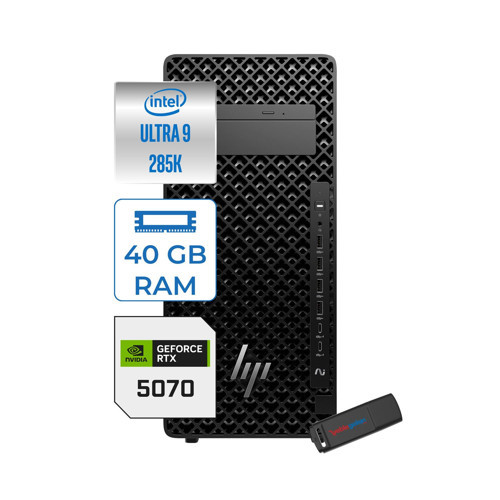 Ws Z2 G1I Intel Core Ultra 9 285K 5.5ghz 40GB 512GB+512GB SSD 12GB/RTX5070 Windows 11 Pro 700W Iş Istasyonu B34JZESP36 + Zettausb