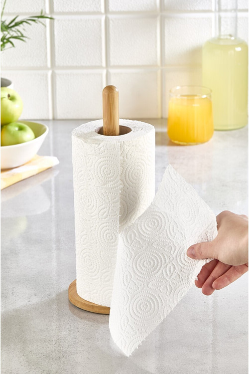 Bambu Yuvarlak Kağıt Havluluk Dikey