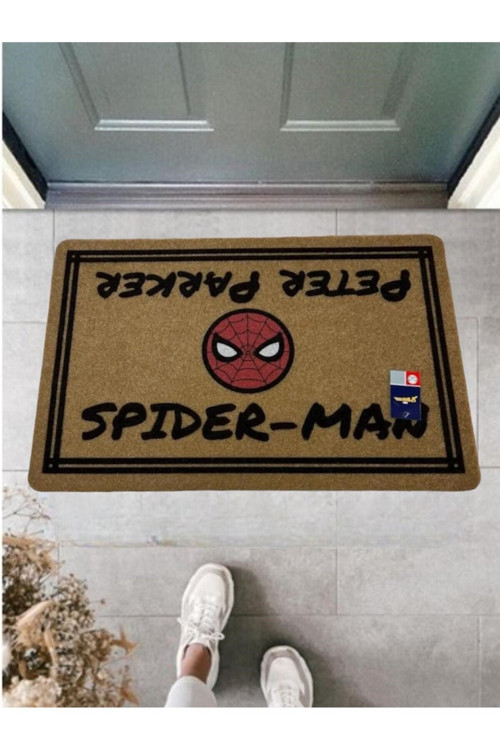 Spiderman Dikdörtgen Kapı Önü Kaymaz Taban Paspas 40x60 cm