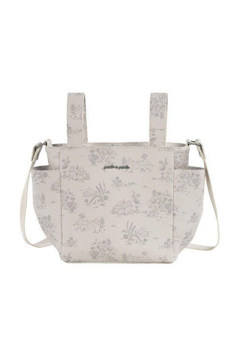 Toile de Jouy Crossbody Bebek Bakım Çantası Cream