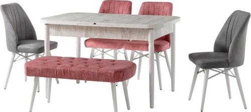 Masa-Sandalye 14544 ST COSMOS ALT91 Açıl Motf Pervaz Tabla Kayın RETRO Parlk Beyz