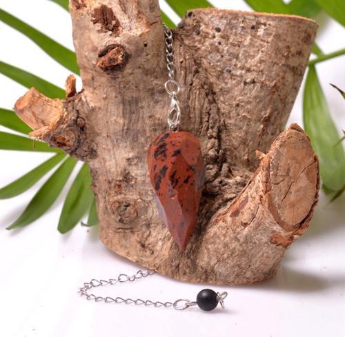 Faset Kesim Obsidyen Taşı Pandül - Sarkaç, Mahogany Obsidyen