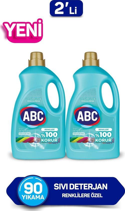 Renklilere Özel Sıvı Çamaşır Deterjan 2 x 2,7 lt