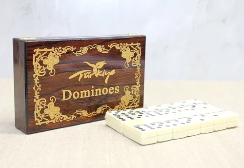 Ahşap Kutulu Domino Oyunu Alk4220
