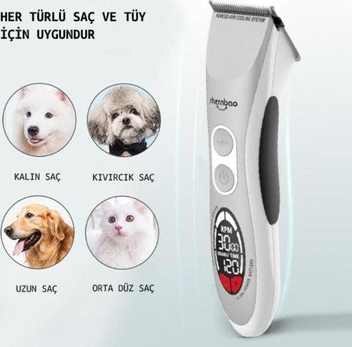 Profesyonel Akülü Şarjlı Veteriner Köpek Kedi Tıraş Makinesi CAC-868