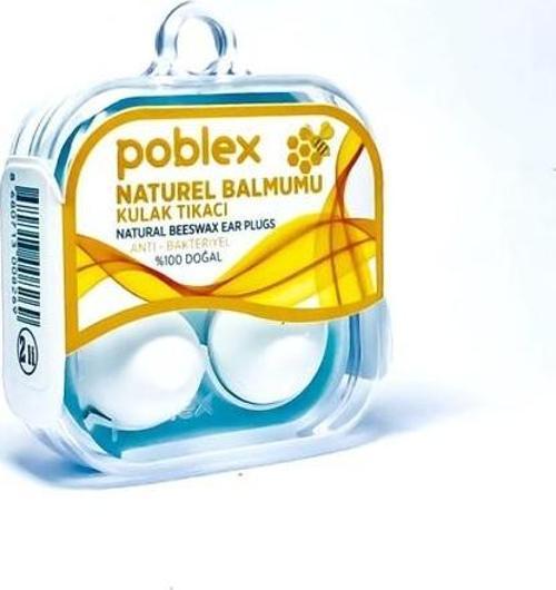 Naturel Balmumu Kulak Tıkacı 1 Çift (2 Adet) Kutulu