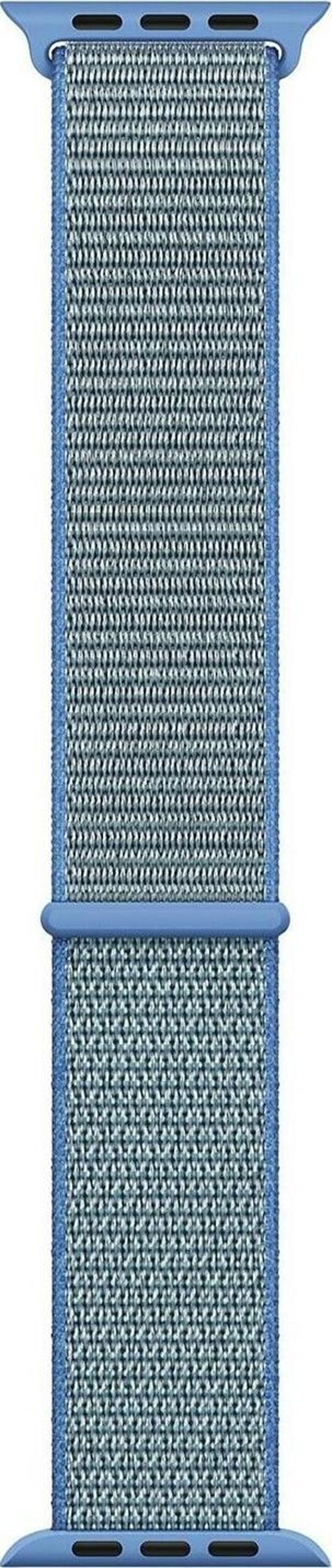 Apple Watch SE 40mm Hasırlı Kordon Woven Sport Loop Mavi