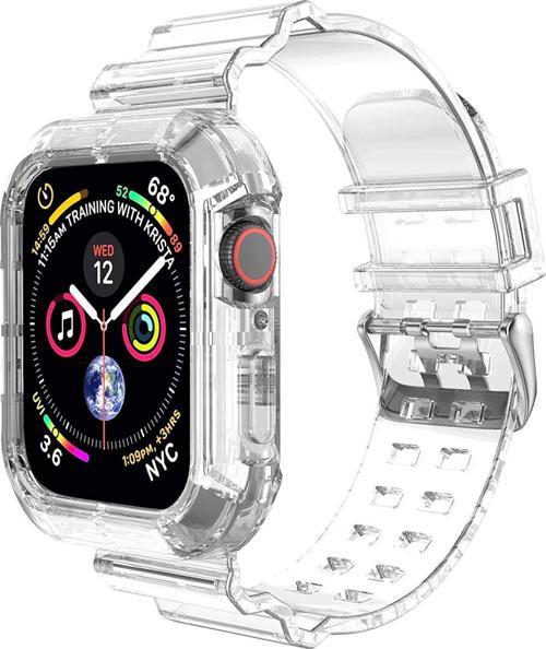 Apple Watch Series 5 40mm Kordon Transparent Clear Band Şeffaf