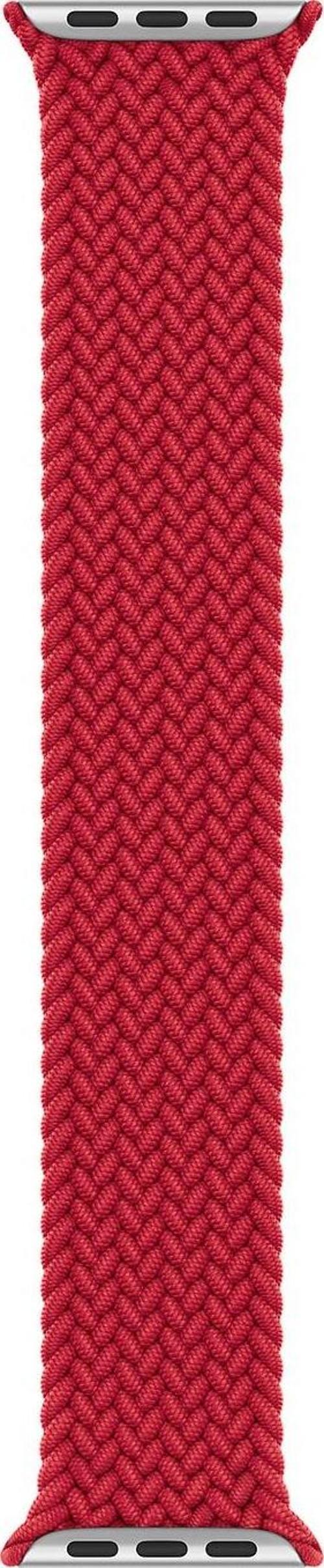 Apple Watch Series 5 40mm Kordon, (Medium Size, 147mm) Braided Solo Loop Band Kırmızı