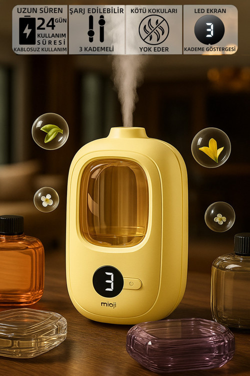 Smell 2x Yeni Nesil Şarjlı Otomatik Oda Kokusu Makinesi Sarı - Shangri-La