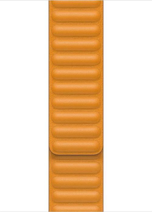 Apple Watch Series 5 44mm Kordon Leather Link Band Turuncu