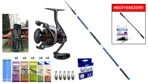 Surf Master 4.20m,100-250gr&Okuma Ceymar C-6000A Dark Grey 7+1BB Surf Seti