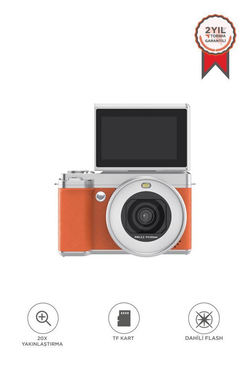 Dijital Fotoğraf Video Kamera Wifi 5K CMR45 Turuncu