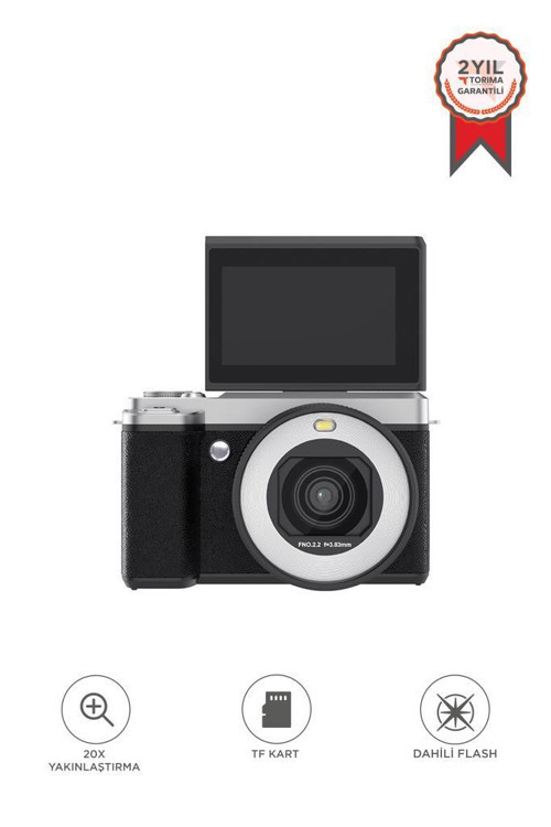 Dijital Fotoğraf Video Kamera Wifi 5K CMR45 Siyah