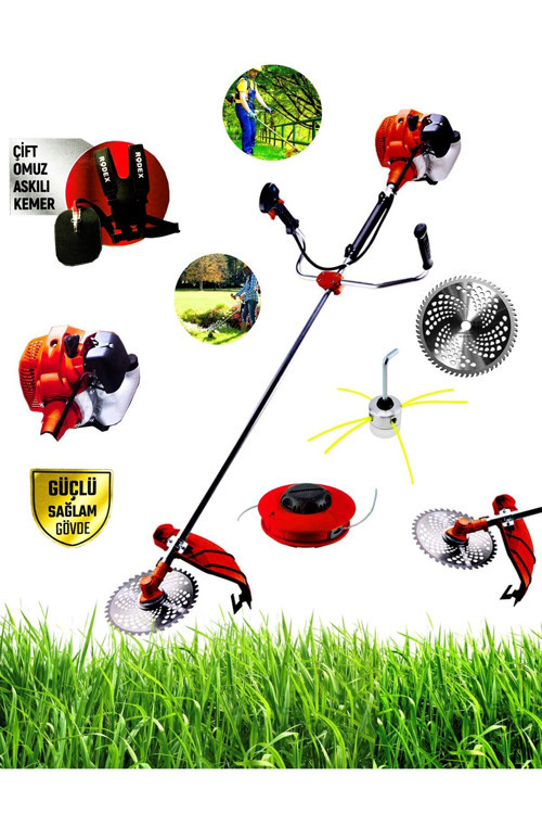Rdx9635 Benzinli Yan Tırpan Çim Ot Biçme Kesme 52Cc/1.9 Hp