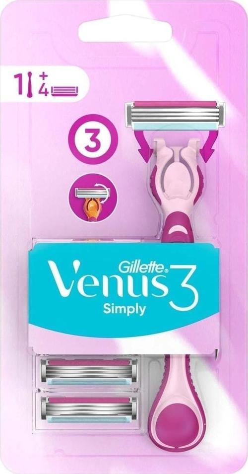 Venus 3 Simply Kadın Tıraş Makinsi 4 Yedek