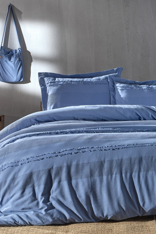 Çift Kişilik Nevresim Takımı Carla - Mavi