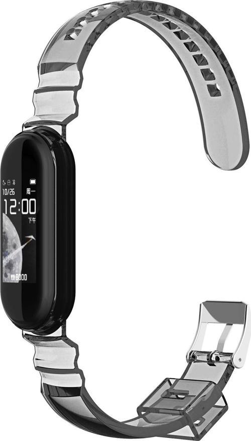 Xiaomi Mi Band 5 Kordon Transparent Clear Band Siyah