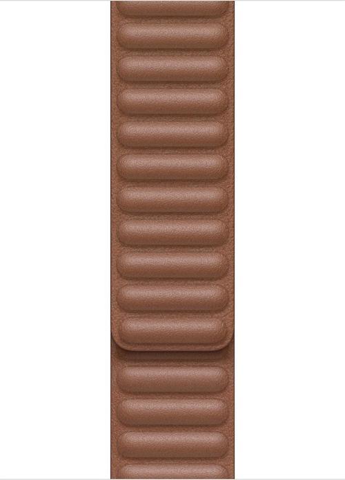 Apple Watch Series 6 44mm Kordon Leather Link Band Kahverengi