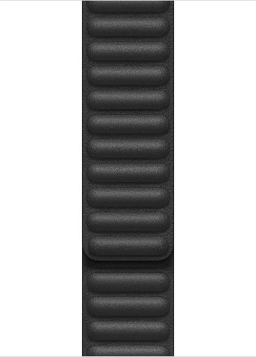Apple Watch Series 6 44mm Kordon Leather Link Band Siyah