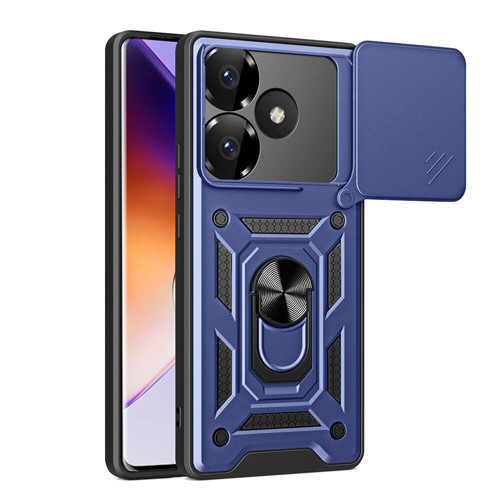 Poco F6 Kılıf Magnetik Standlı Kamera Korumalı Sürgülü Vega Kapak
