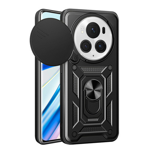 Honor Magic 6 Pro Kılıf Magnetik Standlı Kamera Korumalı Sürgülü Vega Kapak