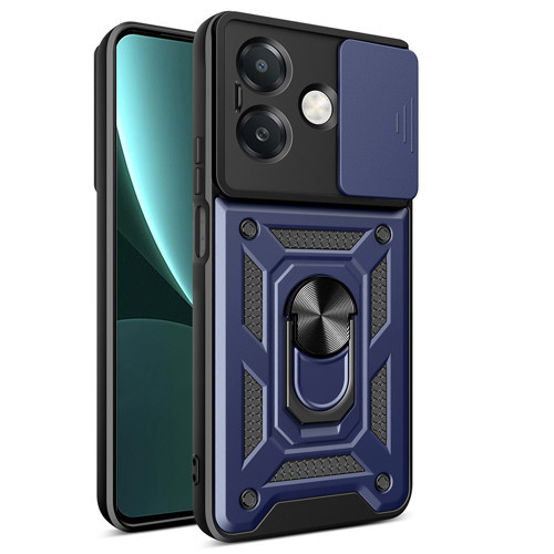 Oppo A3x 4G Kılıf Magnetik Standlı Kamera Korumalı Sürgülü Vega Kapak