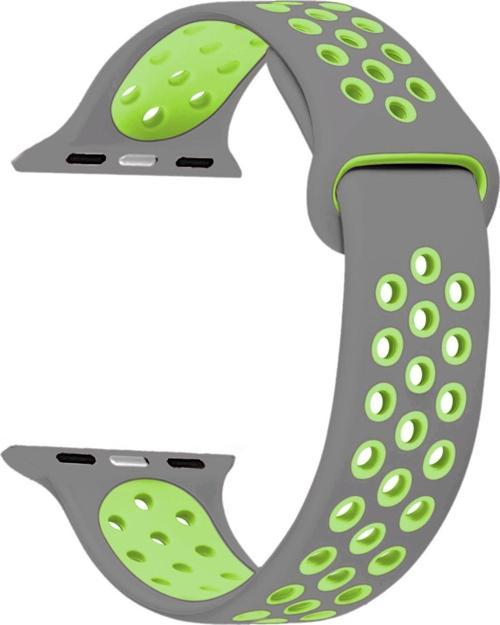 Apple Watch Series 6 40mm Rainbow Sport Band Kordon Gri Yeşil