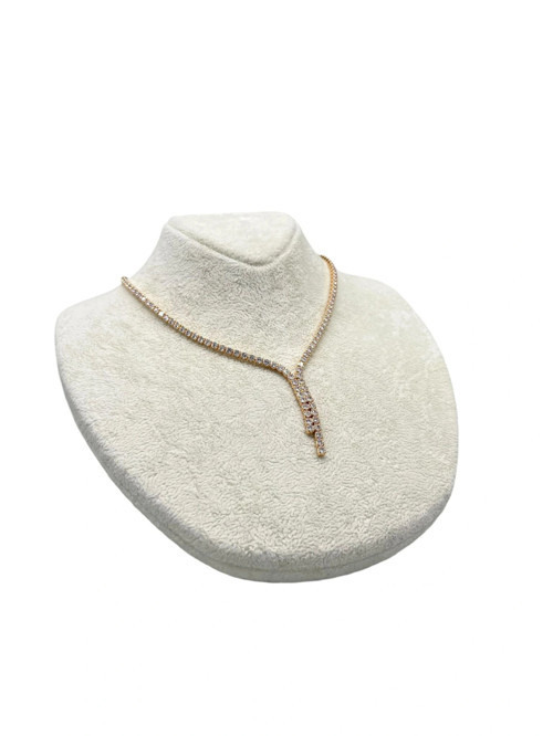Süet Kumaş Rose Manken Krem Renk 20/18 Cm Kolye Gerdanlık Takı Sergileme Mankeni