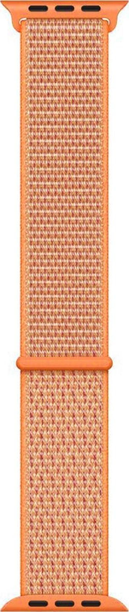 Apple Watch Series 4 44mm Hasırlı Kordon Woven Sport Loop Spicy Orange