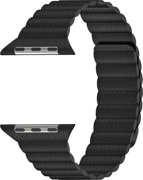 Apple Watch Series 2 38mm Twist Leather Loop Kordon Siyah