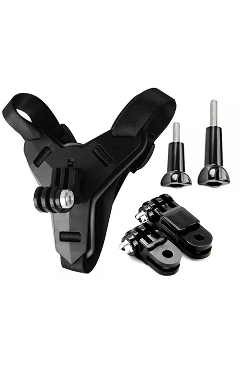 5 Parça Aksiyon Kamera Tutucu Jaw Mount Motor Kask Çene Tutma Aparatı Siyah