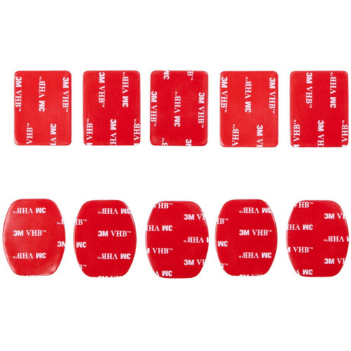 Tüm Aksiyon Kameralara Uyumlu 5 Adet Düz 5 Adet Oval 3m Yapışkan Bant