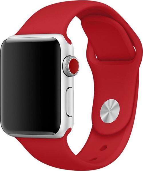Apple Watch Series 2 42mm Silikon Kordon Kırmızı