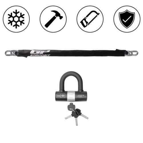 Universal 1.5 mt 13 mm Kesilmez Motosiklet Zinciri ve Kilidi