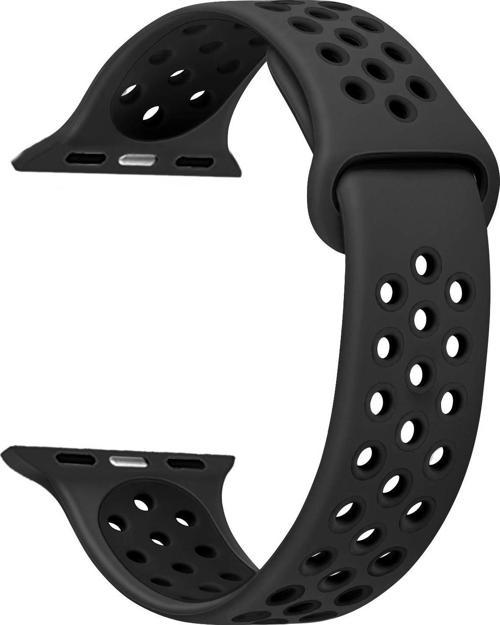 Apple Watch Series 4 44mm Rainbow Sport Band Kordon Siyah