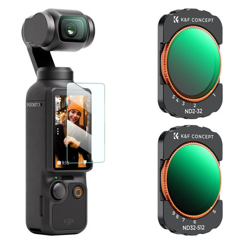 Magnetic Variable ND2-32 + ND32-512 Filter ( DJI Osmo Pocket 3 combo Uyumlu )