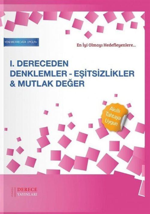 1. Dereceden Denklemler-Eşitsizlikler Mutlak Değerler