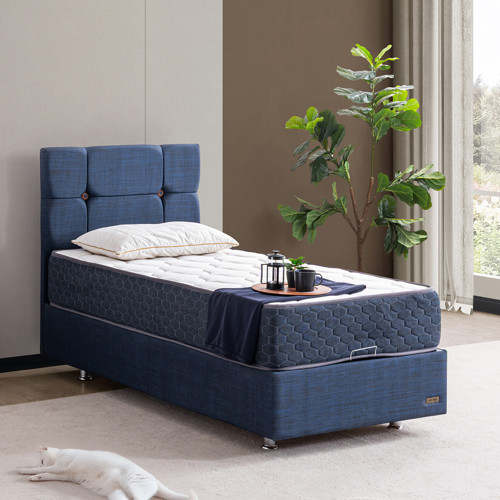 Marta İkili Set, Marta Tek Kişilik Baza Başlık Seti - Lacivert