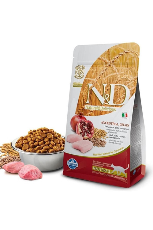 Nd Düşük Tahıllı Tavuk Nar Kısırlaştırılmış Kedi Maması 5 Kg