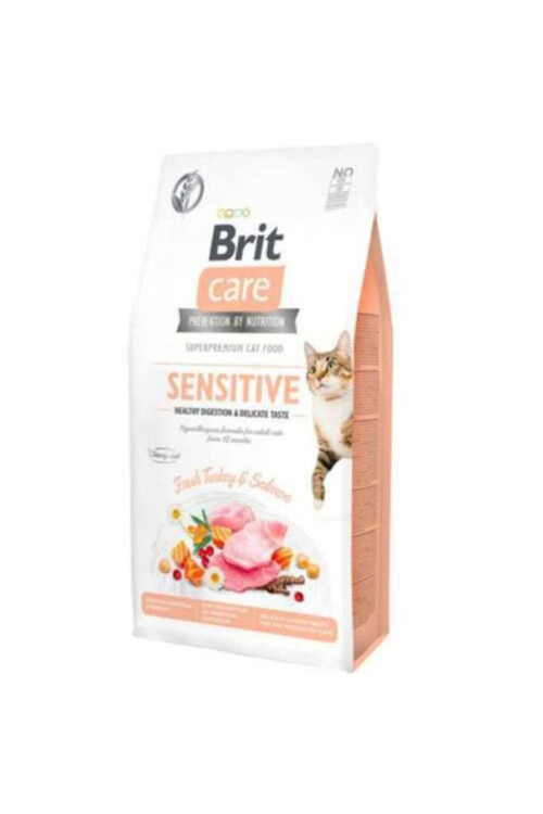 Hipoalerjenik Sensitive Hindi Ve Somonlu Tahılsız Hassas Kedi Maması 2 Kg - Petshopundan