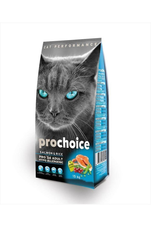 Pro Choice Pro 34 Salmonrice Somonlu Yetişkin Kedi Maması 15 Kg
