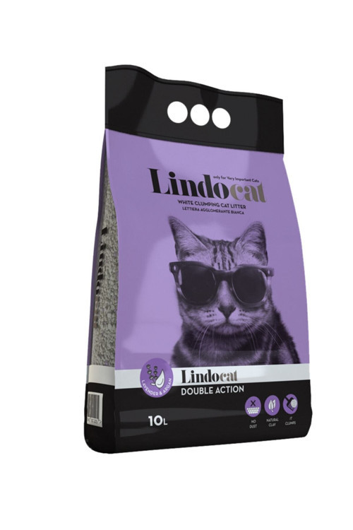 Lindocat 10 Lt Ince Bentonite Kedi Kumu Lavanta & Argan Kokulu Double Actıon