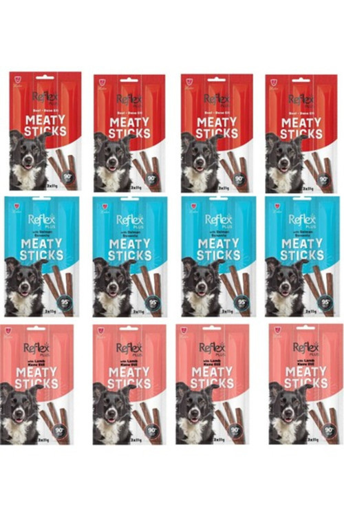 Plus Meaty Sticks Mix 3X5Gr 12'Li Köpek Ödül Çubuğu